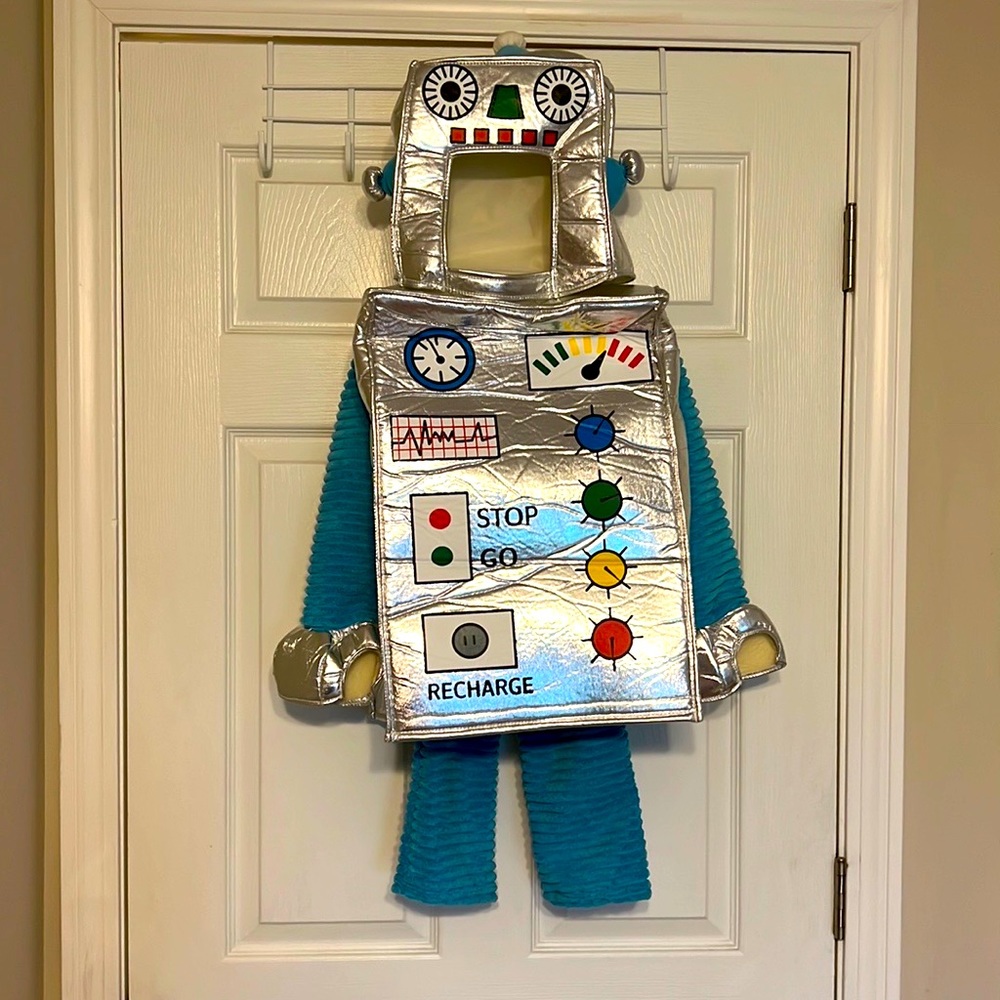 Robot Complete Halloween Costume Toddler Boys Girls Deluxe Unisex 4 Pc Size 3T
